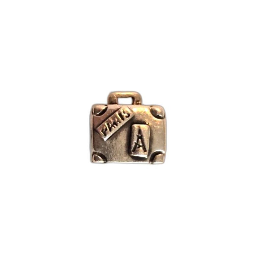 PANDORA Paris Travel Suitcase Charm Sterling Silver Retired Wanderlust Bead